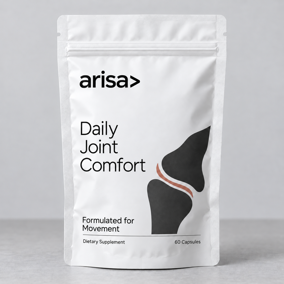Arisa Daily Joint Comfort pouch, front view: 60 capsules
